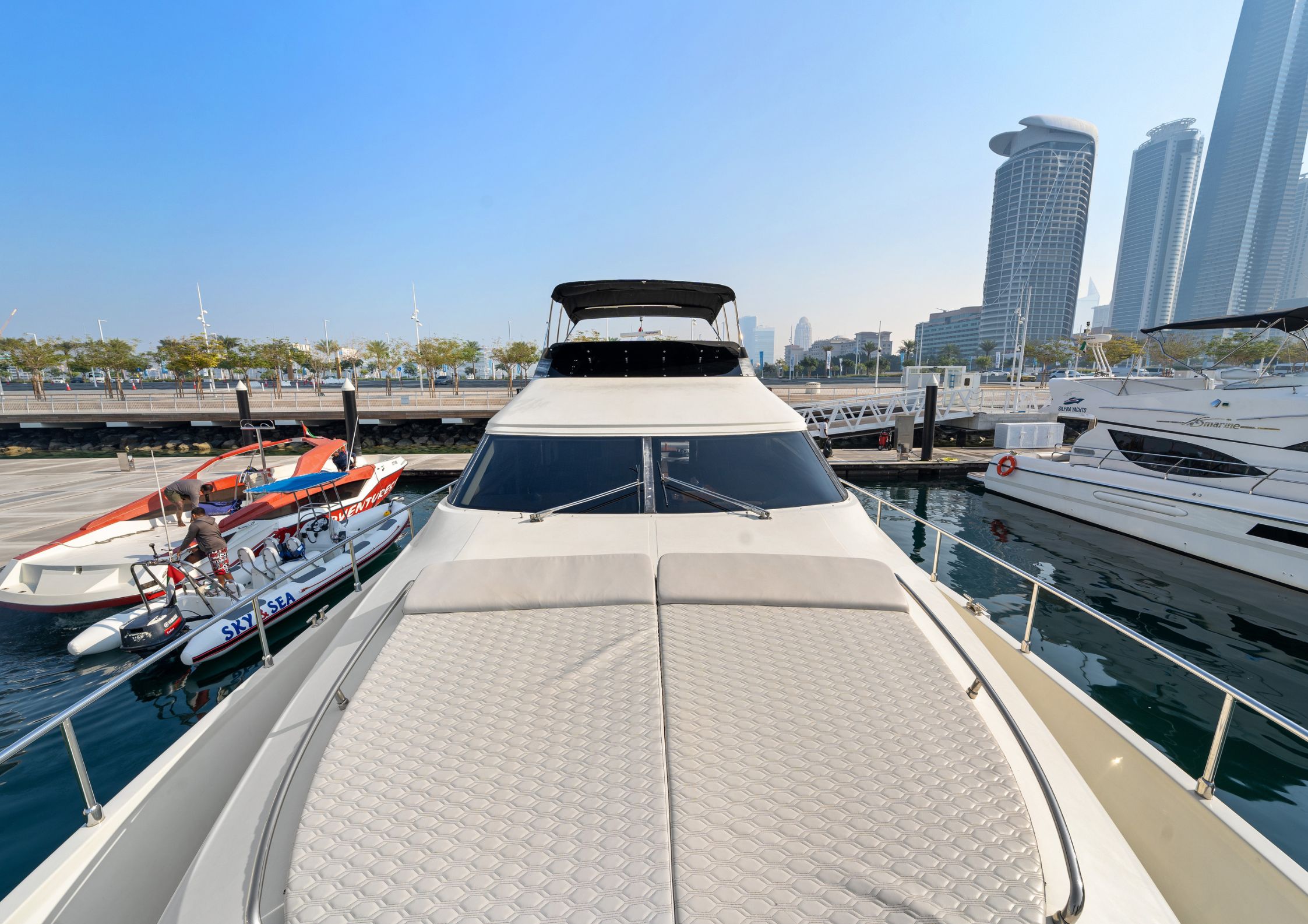 68ft yacht marina from outside